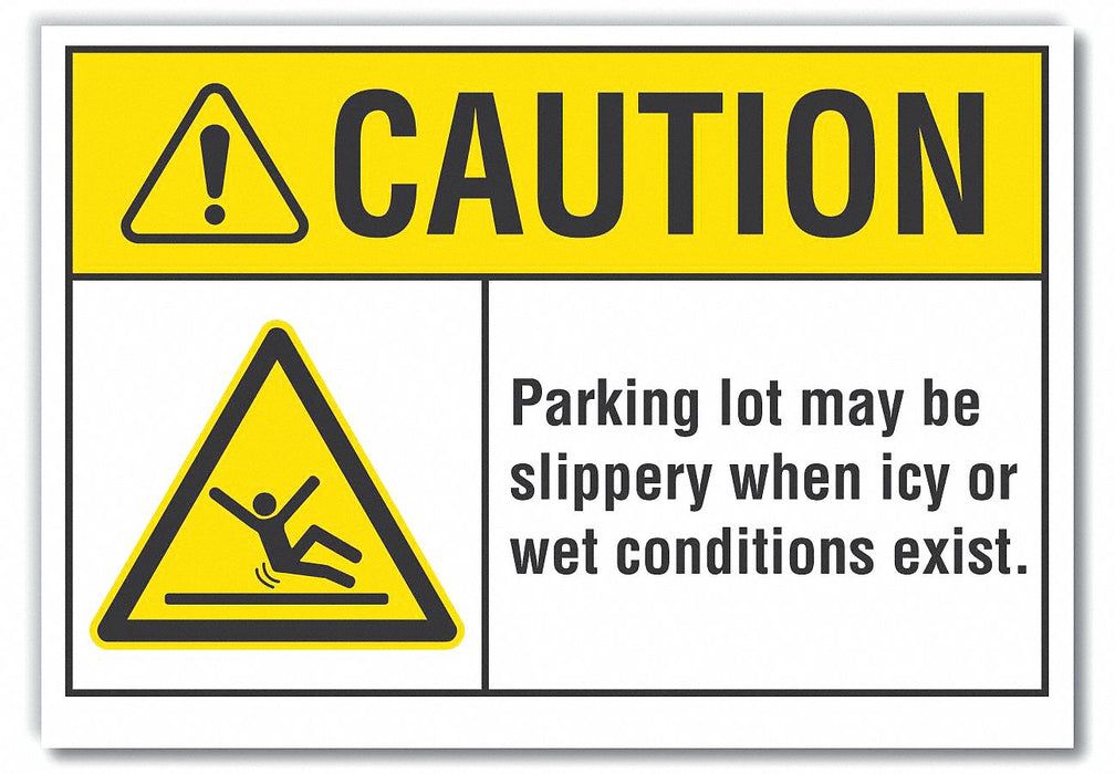 Caution Sign 7inx10in Non-PVC Polymer