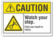 Caution Sign 7inx10in Non-PVC Polymer