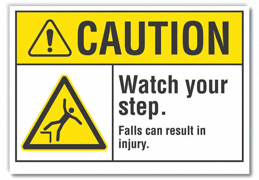 Caution Sign 7inx10in Non-PVC Polymer