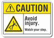 Caution Sign 10 inx14 in Plastic