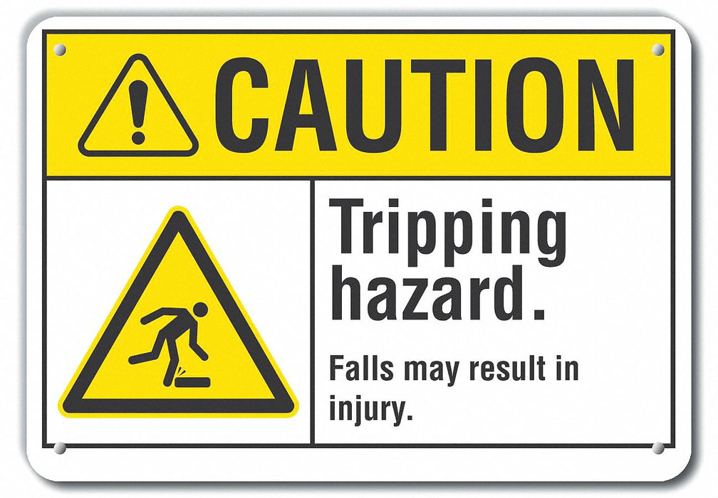 Caution Sign 7 inx10 in Plastic