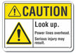 Caution Sign 7 in x 10 in Plastic