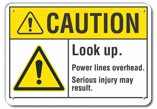 Caution Sign 10 in x 14 in Plastic