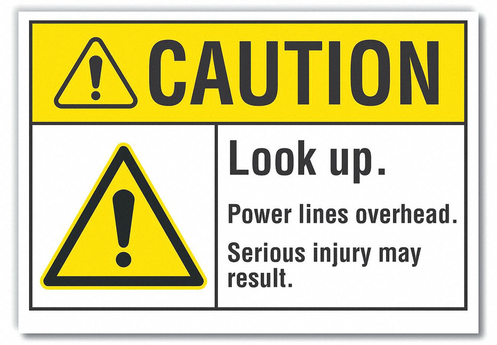 Caution Sign 7inx10in Non-PVC Polymer