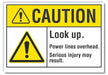 Caution Sign 7inx10in Non-PVC Polymer