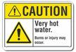 Caution Sign 7 in x 10 in Aluminum