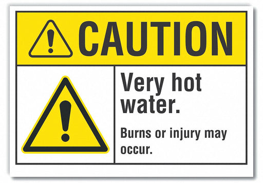 Caution Sign 7inx10in Non-PVC Polymer