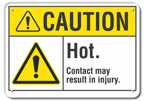 Caution Sign 10 in x 14 in Plastic
