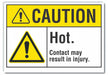 Caution Sign 7inx10in Non-PVC Polymer