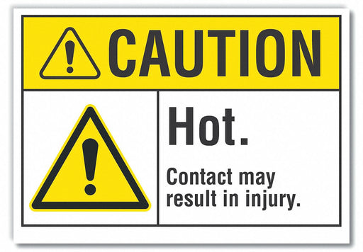 Caution Sign 7inx10in Non-PVC Polymer