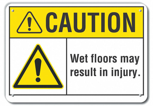 Caution Sign 10 in x 14 in Plastic