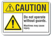 Caution Sign 7 inx10 in Plastic