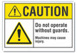 Caution Sign 10in x 14in Non-PVC Polymer