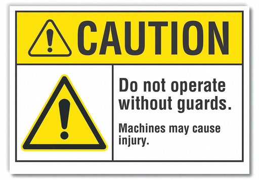 Caution Sign 7in x 10in Non-PVC Polymer