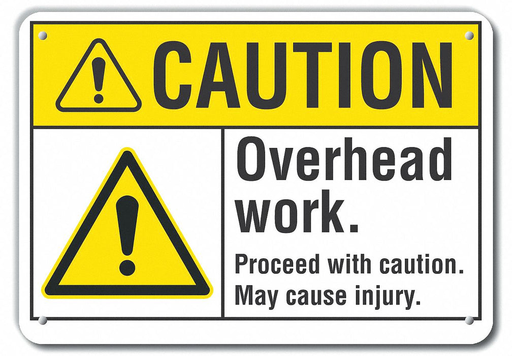 Caution Sign 7 in x 10 in Aluminum
