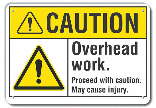 Caution Sign 7 inx10 in Plastic