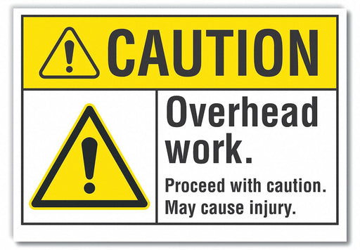 Caution Sign 7in x 10in Non-PVC Polymer