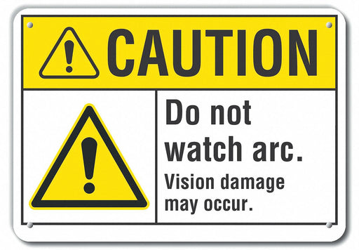 Caution Sign 10 in x 14 in Plastic