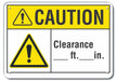 Caution Sign 7 in x 10 in Aluminum