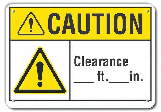 Caution Sign 10 inx14 in Plastic