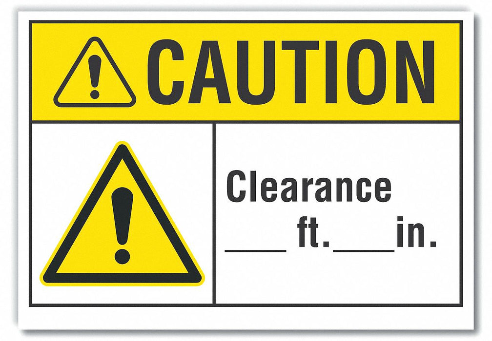 Caution Sign 7inx10in Non-PVC Polymer