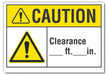 Caution Sign 7inx10in Non-PVC Polymer