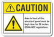 Caution Sign 10 in x 14 in Plastic