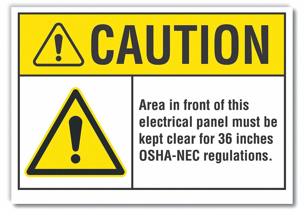 Caution Sign 10inx14in Non-PVC Polymer