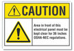 Caution Sign 10inx14in Non-PVC Polymer