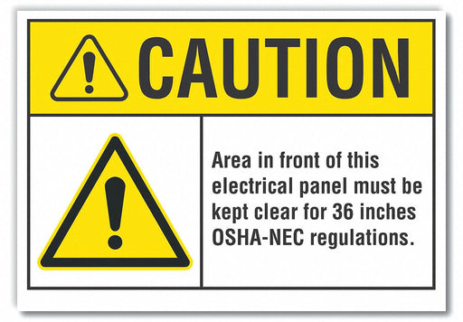 Caution Sign 10inx14in Non-PVC Polymer