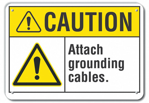 Caution Sign 10 in x 14 in Plastic