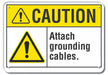 Caution Sign 7 inx10 in Plastic