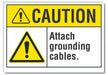 Caution Sign 7inx10in Non-PVC Polymer