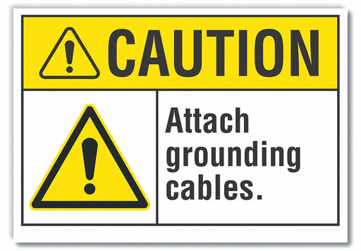 Caution Sign 7inx10in Non-PVC Polymer