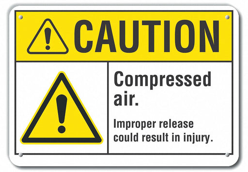 Caution Sign 10 in x 14 in Plastic