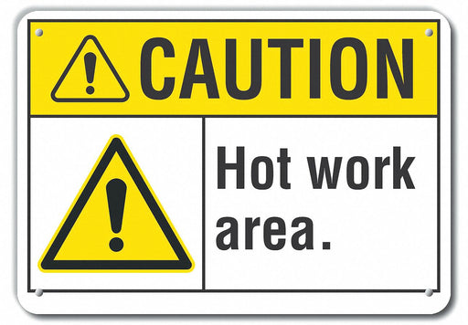 Caution Sign 10 inx14 in Plastic
