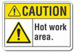 Caution Sign 7 inx10 in Plastic