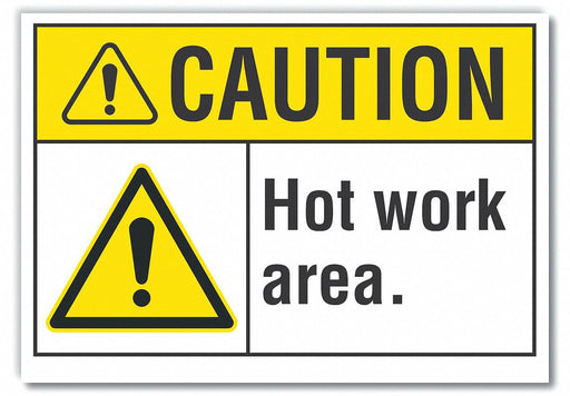 Caution Sign 7inx10in Non-PVC Polymer