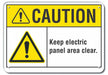 Rflct Elec Panel Caut Sign 10x14in Alum