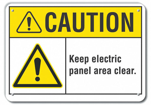Caution Sign 10 in x 14 in Plastic