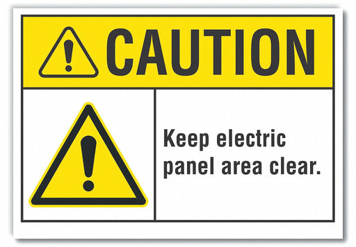 Caution Sign 7inx10in Non-PVC Polymer