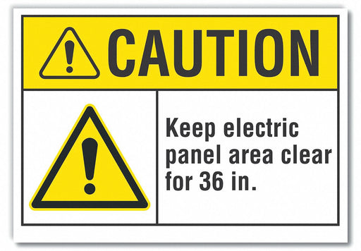 Caution Sign 7inx10in Non-PVC Polymer