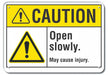 Caution Sign 10 in x 14 in Plastic