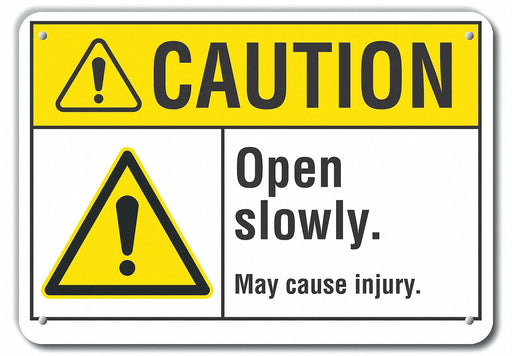 Caution Sign 10 in x 14 in Plastic