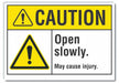 Caution Sign 10in x 14in Non-PVC Polymer