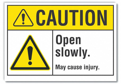 Caution Sign 7 x 10 in Non-PVC Polymer