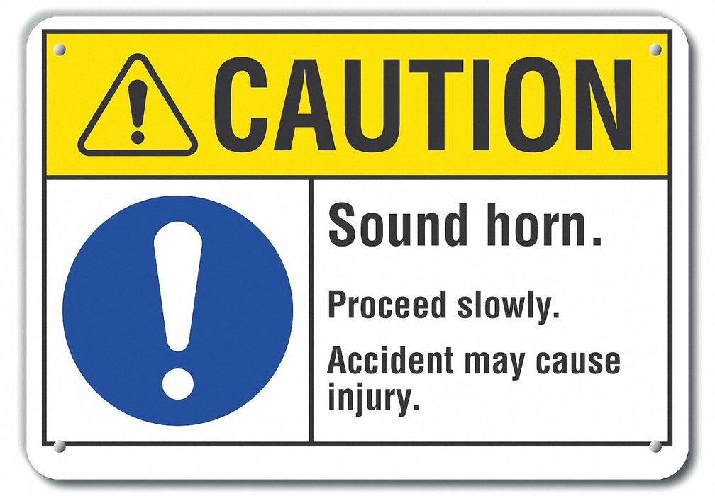 Caution Sign 10 inx14 in Plastic