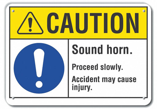 Caution Sign 10 inx14 in Plastic
