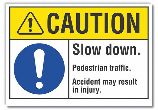 Caution Sign 7inx10in Non-PVC Polymer