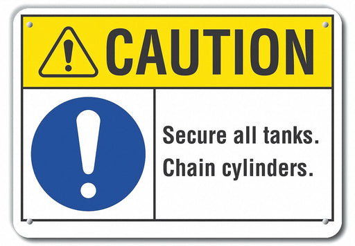 Caution Sign 10 inx14 in Plastic